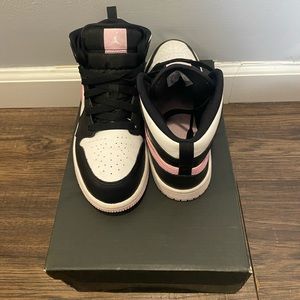 Kids Air Jordan 1 Mid 'White Light Arctic Pink